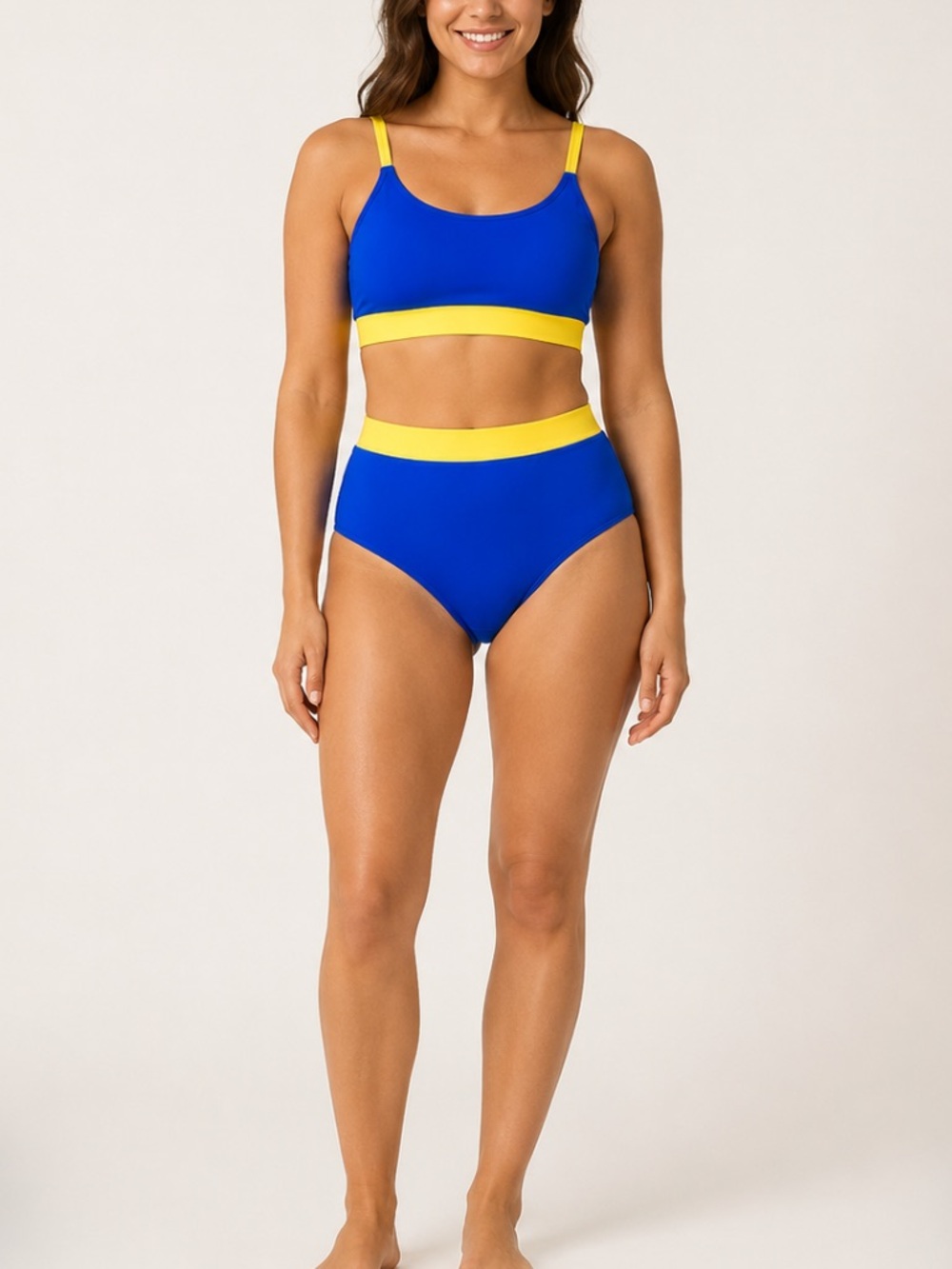 Women High Waisted 2pcs  Bikini Sets